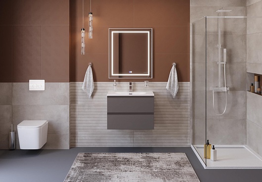 BelBagno Тумба с раковиной Kraft 39-70 подвесная Темно-Серый матовый с раковиной BB-8099-3-70 – картинка-13